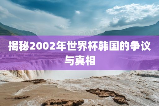 揭秘2002年世界杯韩国的争议与真相眉山市正发家政服务有限公司
