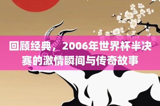 回顾经典，2006年世界杯半决赛的激情瞬间与传奇故事