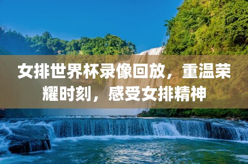 女排世界杯录像回放，重温荣耀时刻，感受女排精神眉山市正发家政服务有限公司