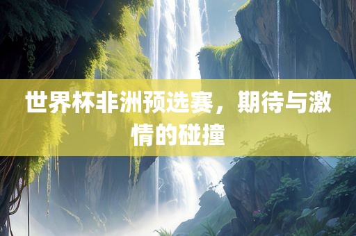 世界杯非洲预选赛，期待与激情的碰撞