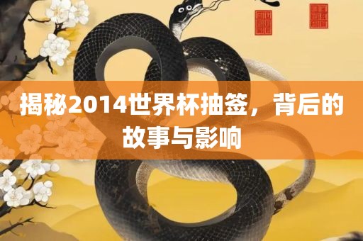 揭秘2014世界杯抽签，背后的故事与影响眉山市正发家政服务有限公司