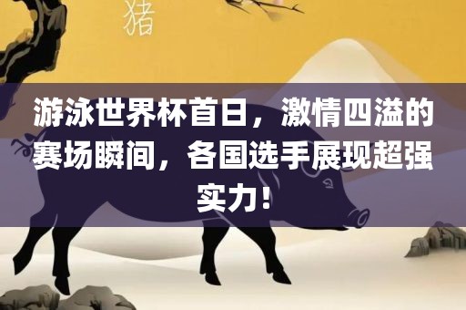 游泳世界杯首日，激情四溢的赛场瞬间，各国选手展现超强实力！