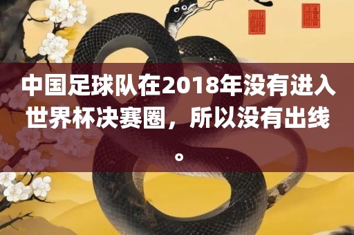 中国足球队在2018年没有进入世界杯决赛圈，所以没有出线。眉山市正发家政服务有限公司