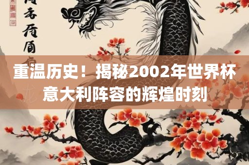 重温历史！揭秘2002年世界杯意大利阵容的辉煌时刻