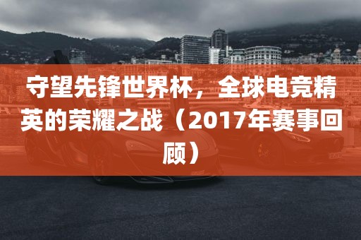 守望先锋世界杯，全球电竞精英的荣耀之战（2017年赛事回顾）眉山市正发家政服务有限公司