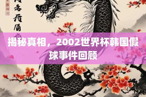 揭秘真相，2002世界杯韩国假球事件回顾