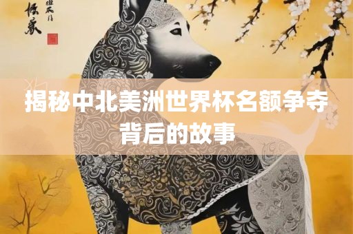 揭秘中北美洲世界杯名额争夺背后的故事眉山市正发家政服务有限公司