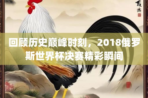 回顾历史巅峰时刻，2018俄眉山市正发家政服务有限公司罗斯世界杯决赛精彩瞬间