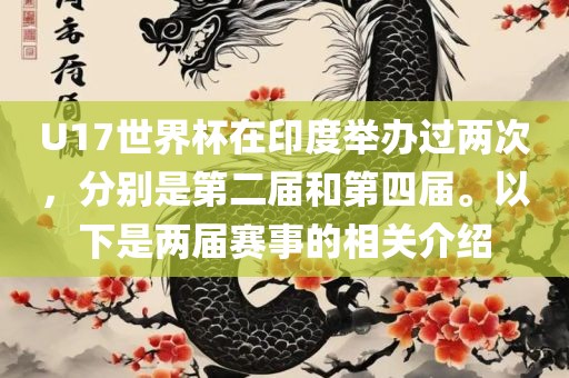 U17世界杯在印度举办过两次，分别是第二届和第四届。以下是两届赛事的相关介绍