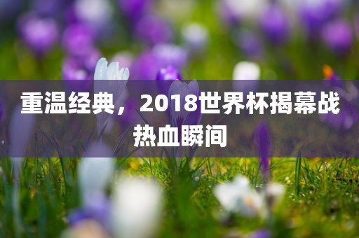 重温经典，2018世界杯揭幕战热血瞬间