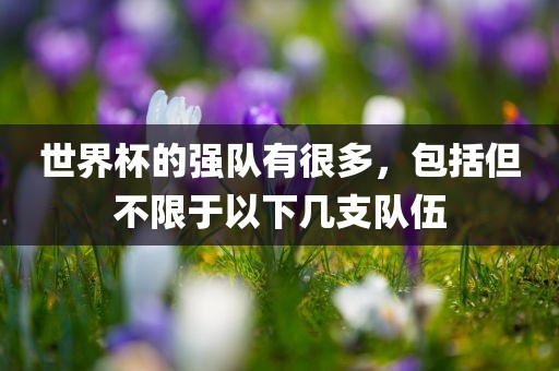 世界杯的强队有很多，包括但不限于以下几支队伍