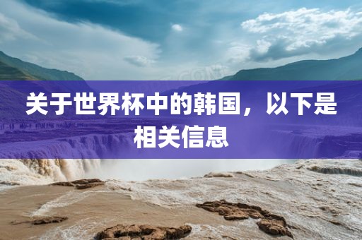 关于世界杯中的韩国，以下是相关信息眉山市正发家政服务有限公司