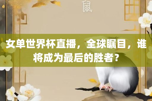 女单世界杯直播，全球瞩目，谁将成为最后的胜者？
