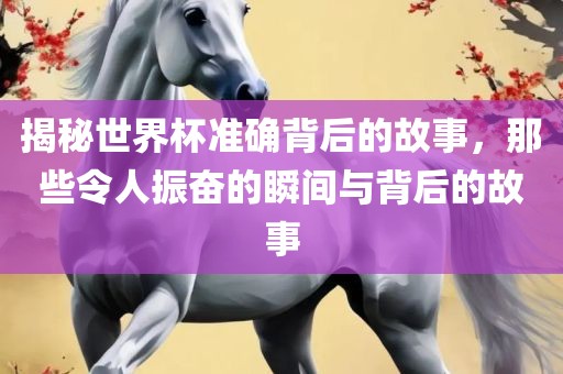 揭秘世界杯准确背后的故事，那些令人振奋的瞬间与背后的故事眉山市正发家政服务有限公司