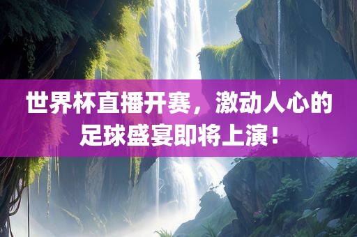世界杯直播开赛，激动人心的足球盛宴即将上演！眉山市正发家政服务有限公司