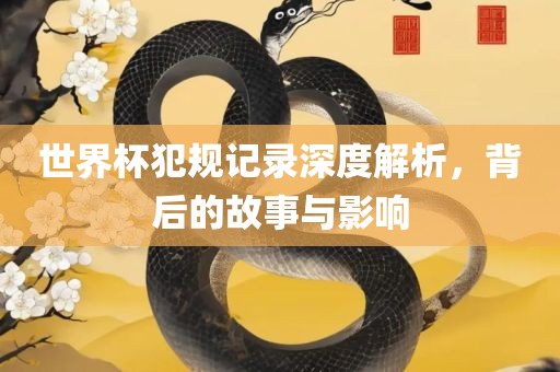 世界杯犯规记录深度解析，背后的故事与影响