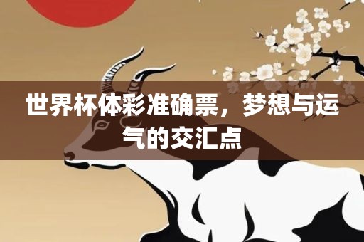 世界杯体彩准确票，梦想与运气的交汇点